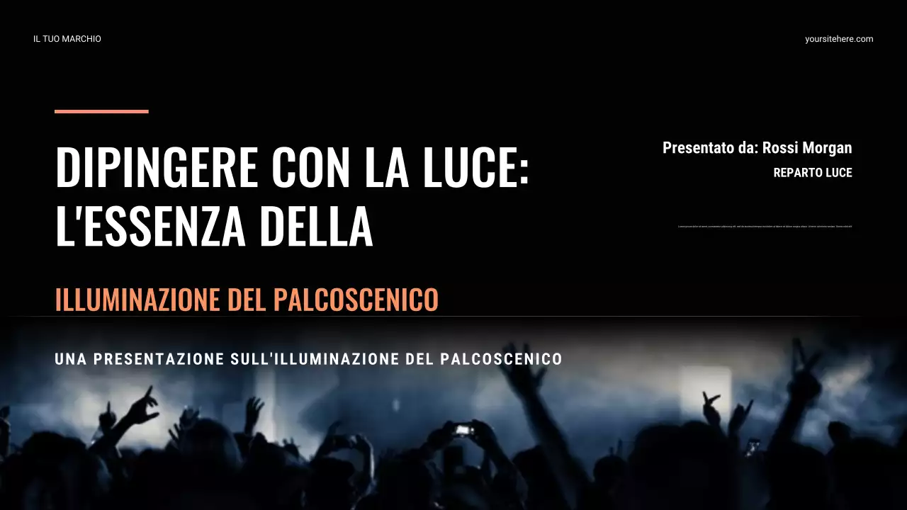 Presentazione del palcoscenico moderno nero