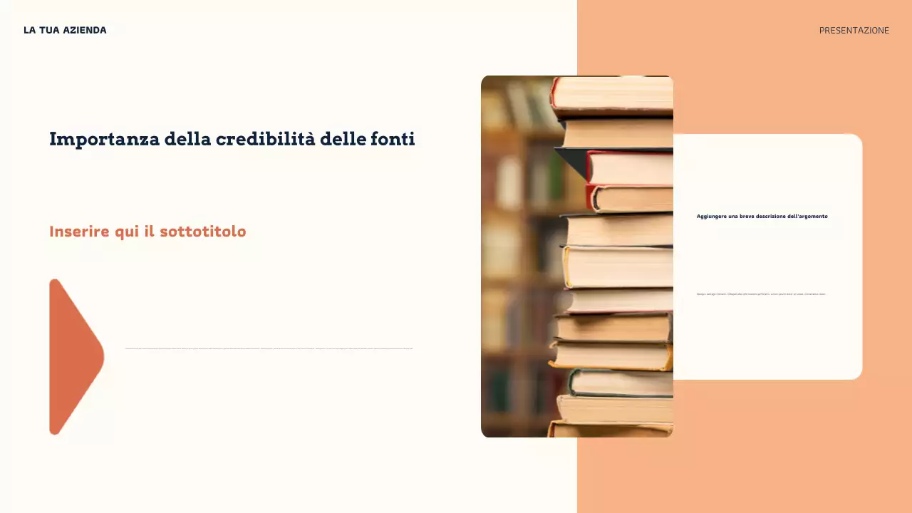 Presentazione sulla credibilità online di Orange Modern