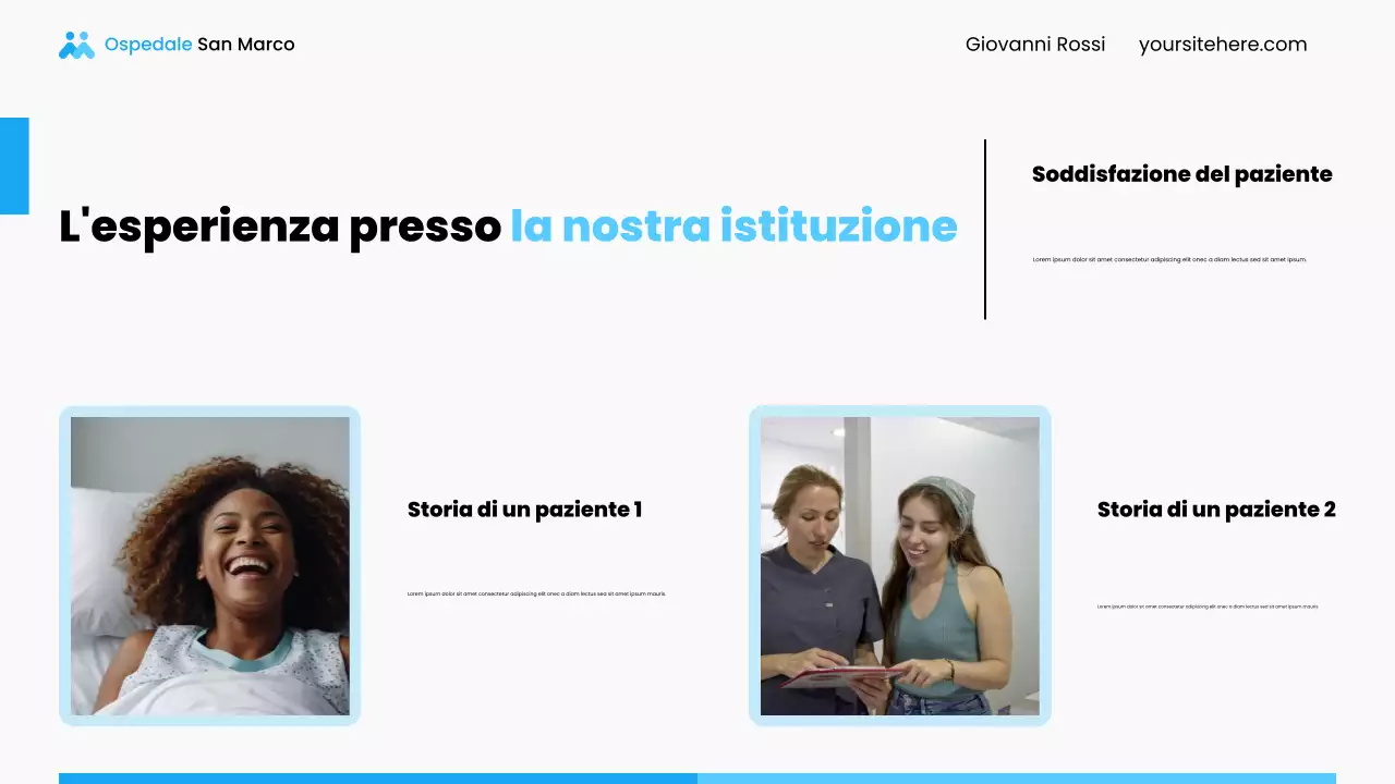 Presentazione dei servizi ospedalieri locali