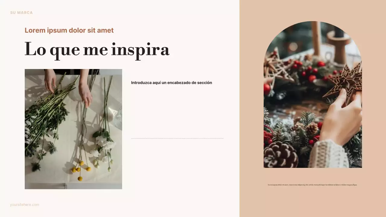 Anuncio de arte estético beige