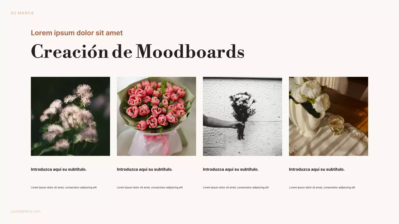 Anuncio de arte estético beige