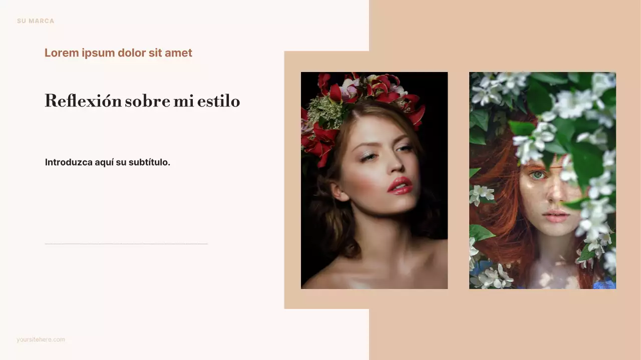 Anuncio de arte estético beige