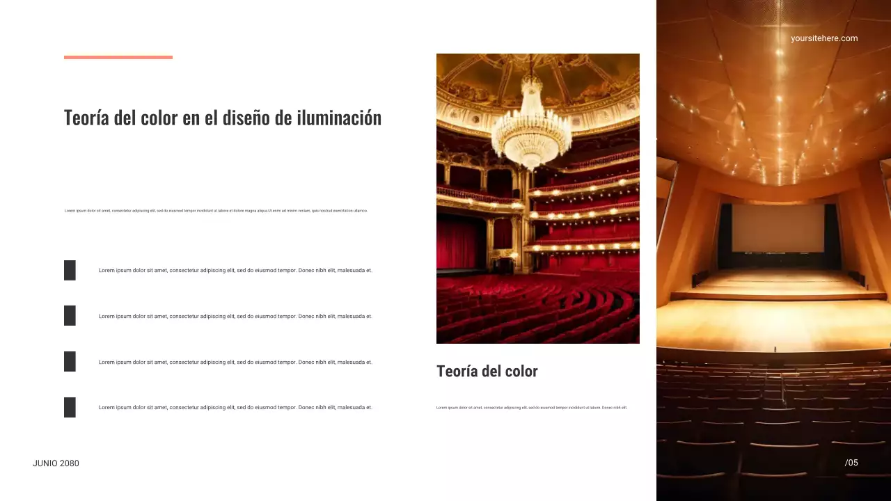 Presentación escénica moderna negra