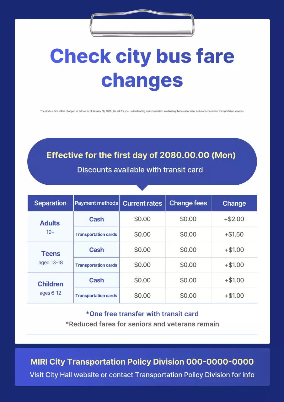 Hướng dẫn giá vé Blue Simple Transportation