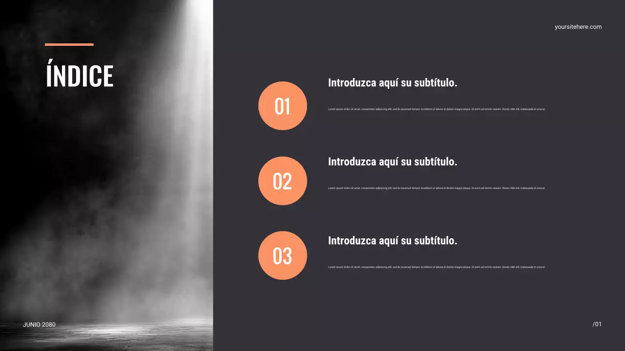 Presentación escénica moderna negra