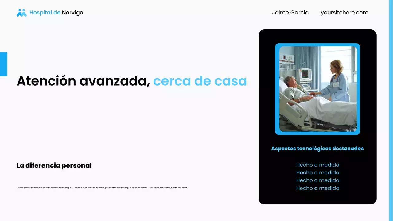 Presentación de los servicios hospitalarios locales