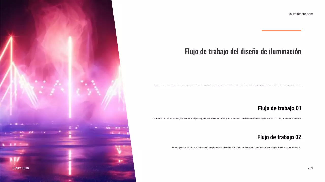 Presentación escénica moderna negra