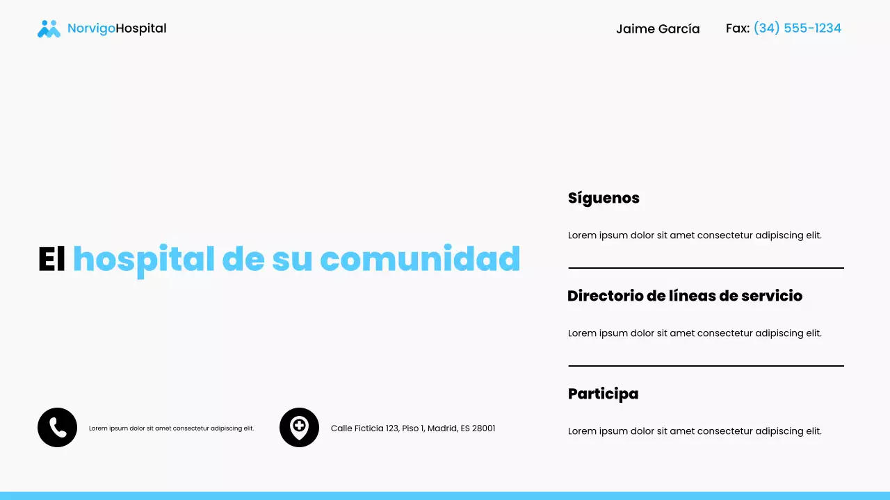 Presentación de los servicios hospitalarios locales