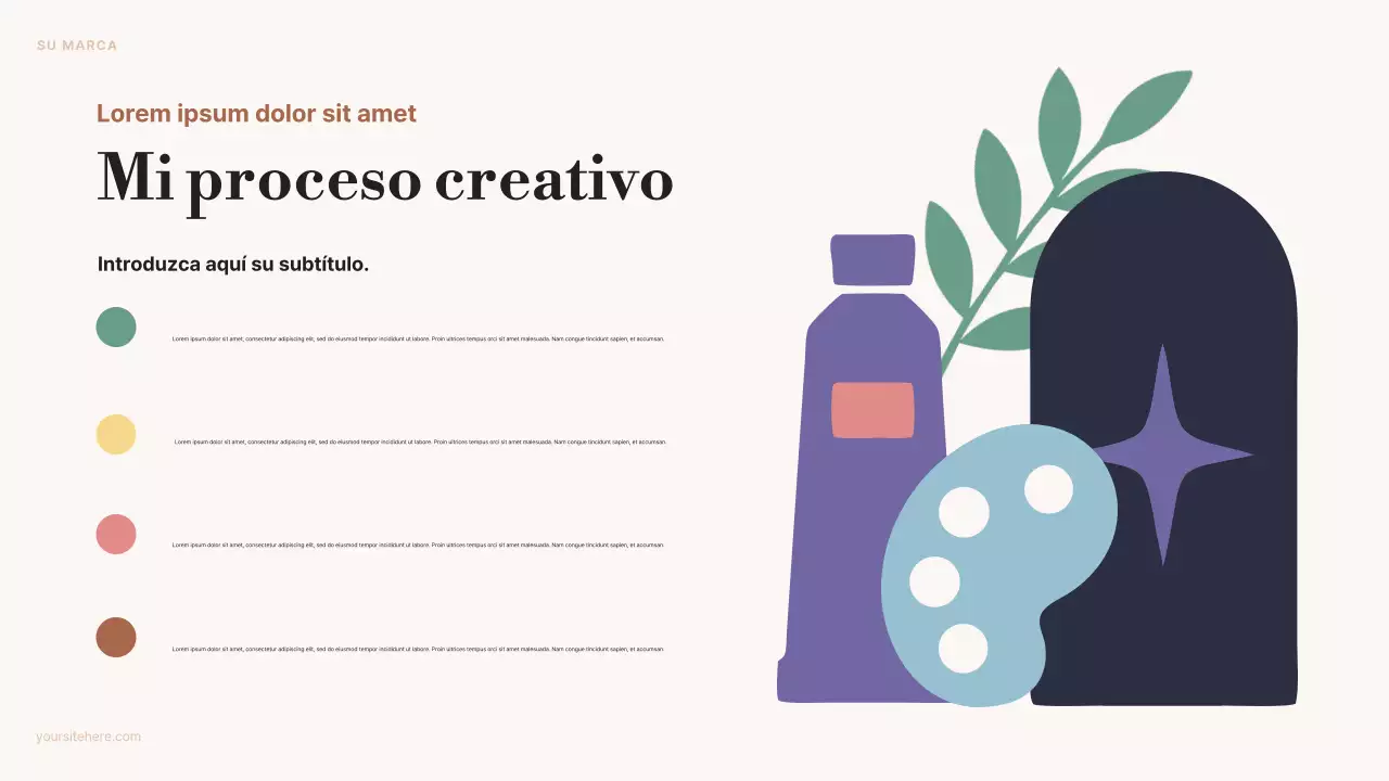 Anuncio de arte estético beige