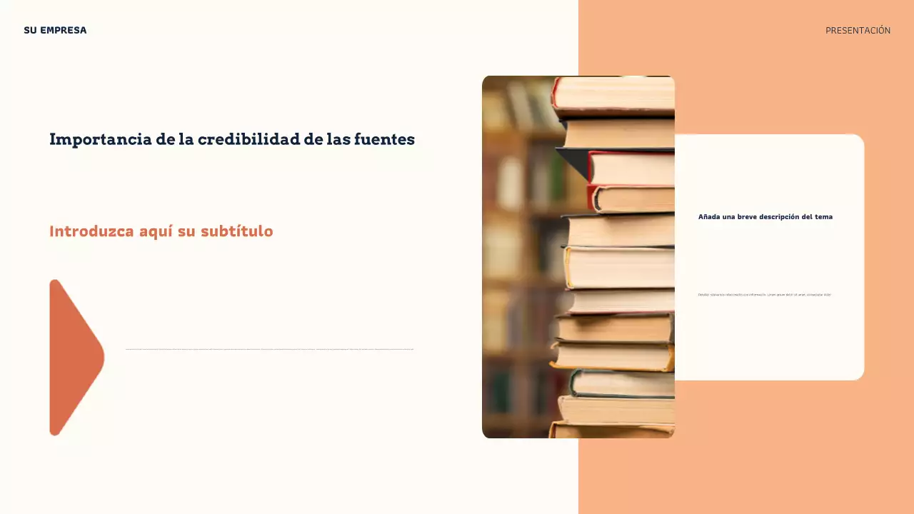 Presentación de credibilidad en línea de Orange Modern