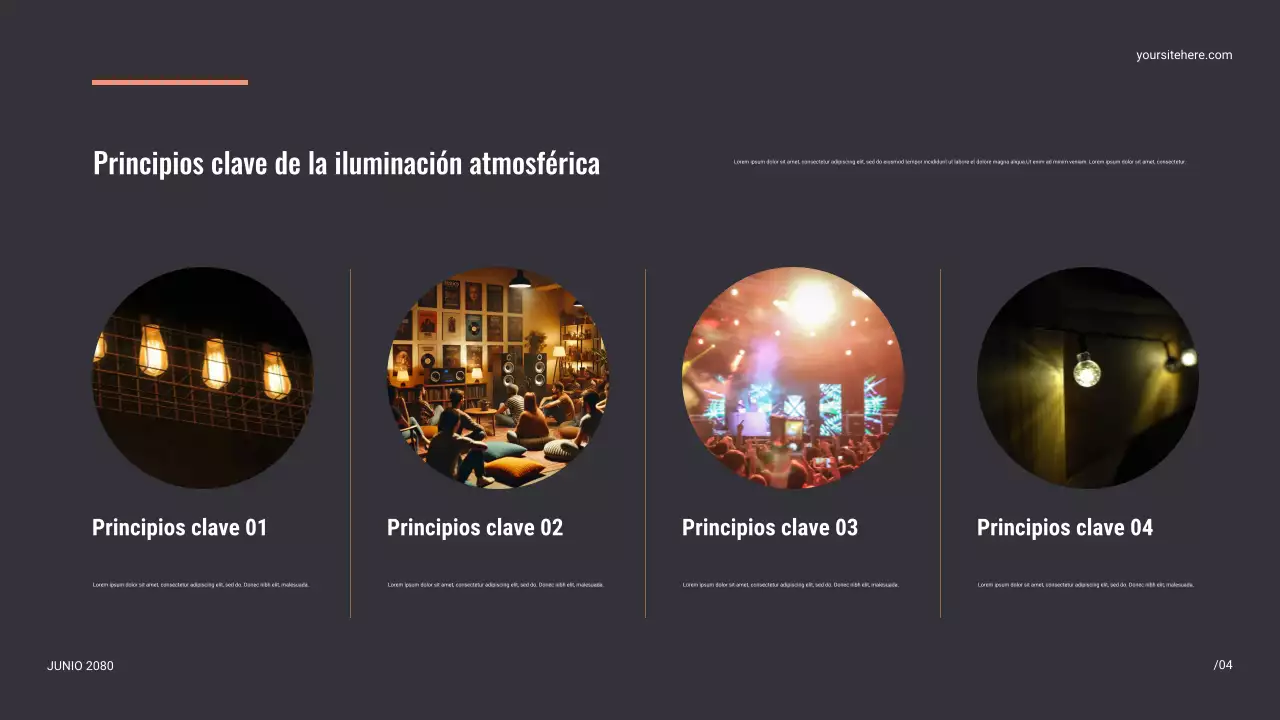 Presentación escénica moderna negra