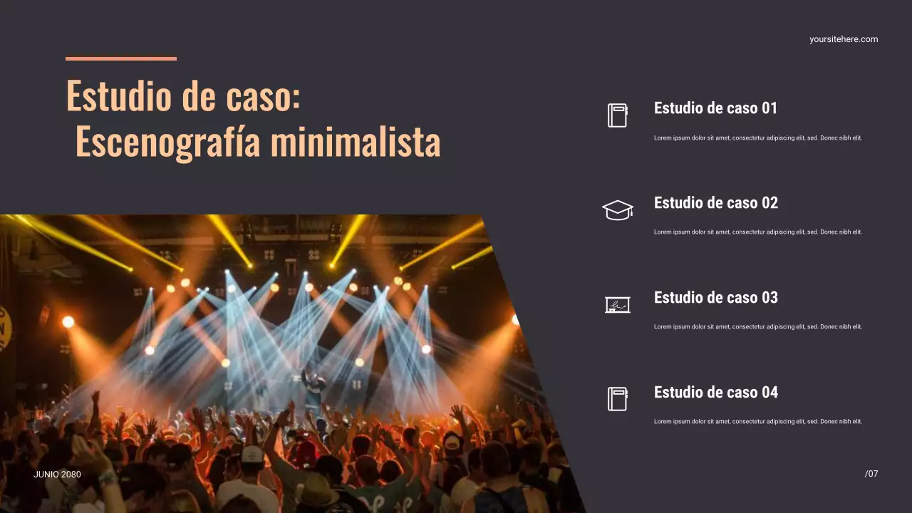 Presentación escénica moderna negra