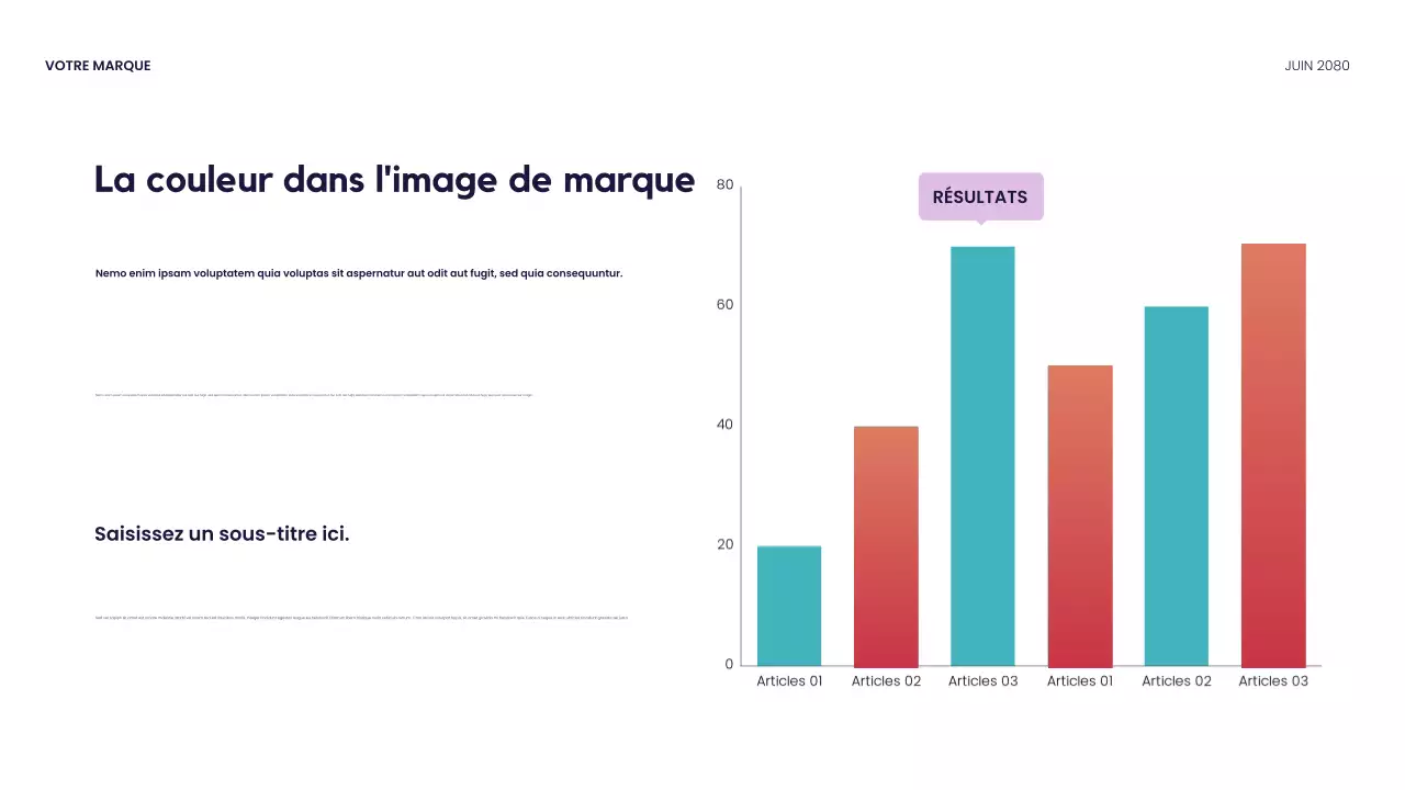 Présentation du design moderne rouge