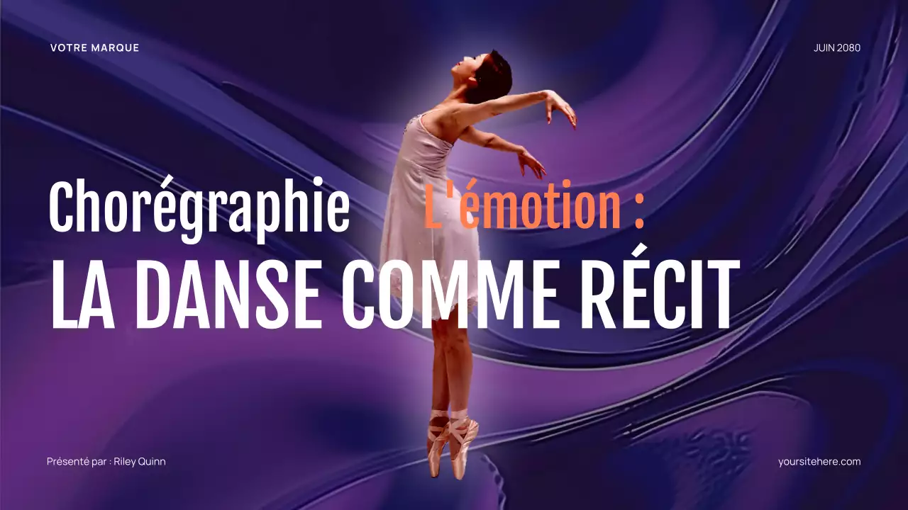 Présentation de danse abstraite violette