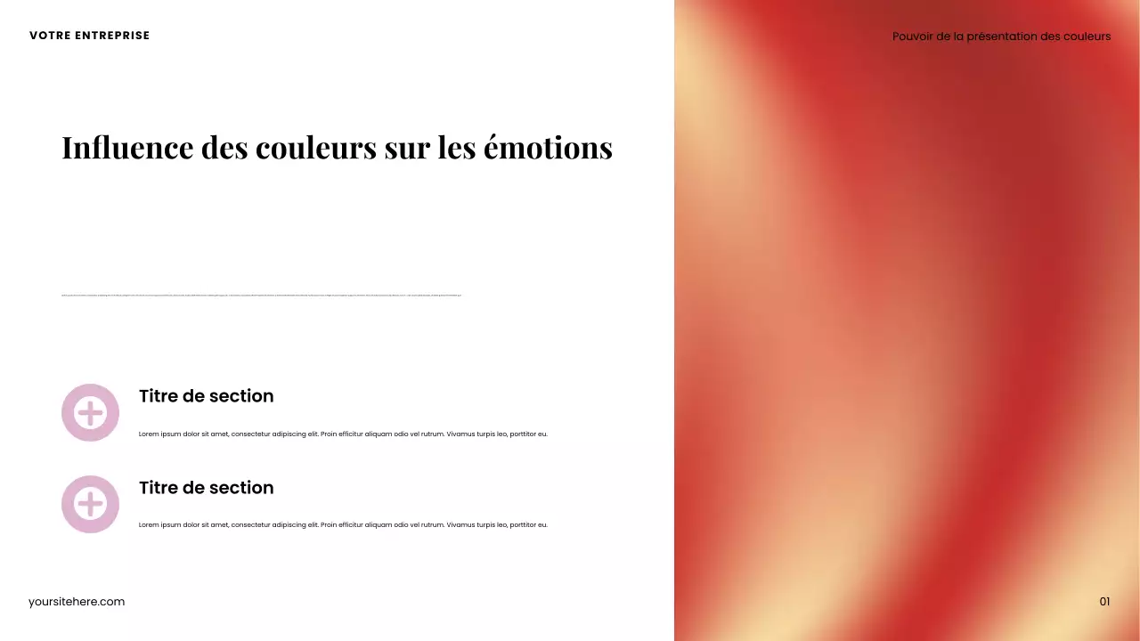 Présentation de design moderne et coloré