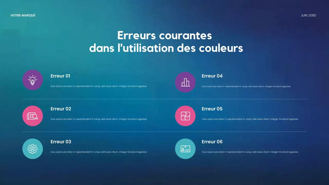 Présentation du design moderne rouge