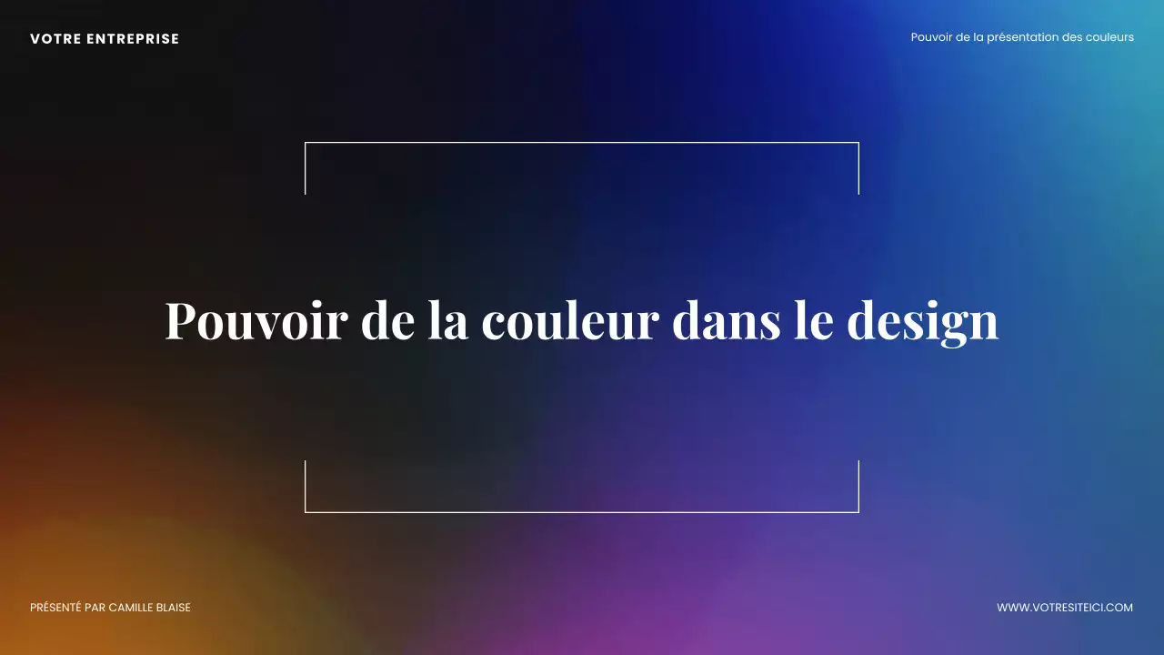 Présentation de design moderne et coloré