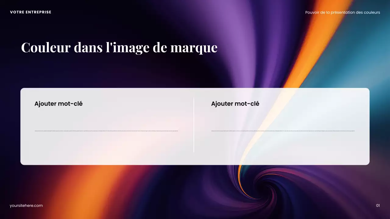Présentation de design moderne et coloré