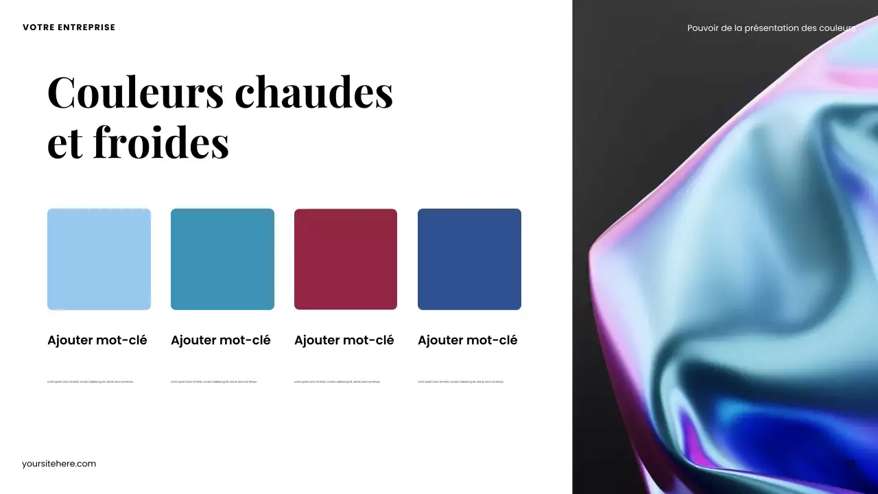 Présentation de design moderne et coloré