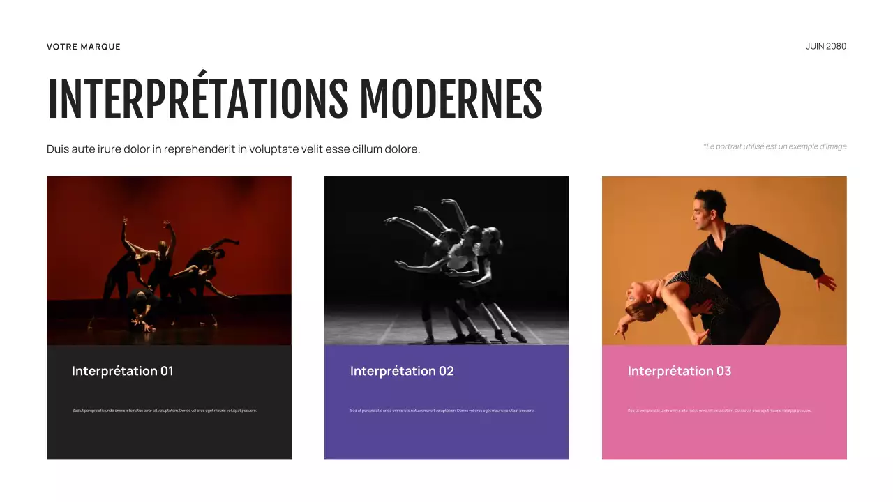 Présentation de danse abstraite violette