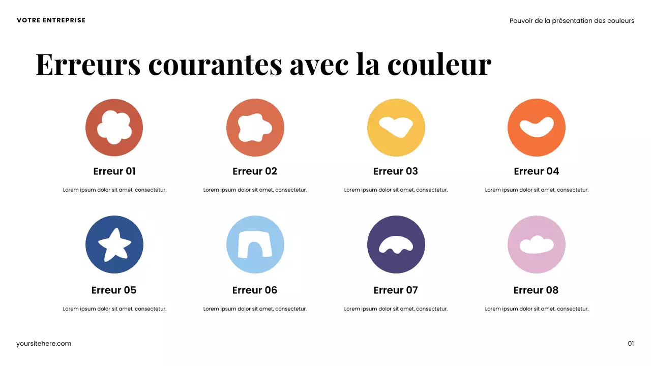 Présentation de design moderne et coloré