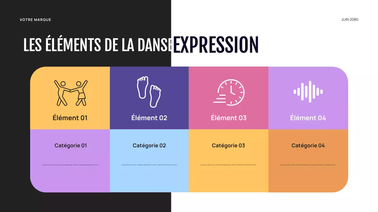 Présentation de danse abstraite violette