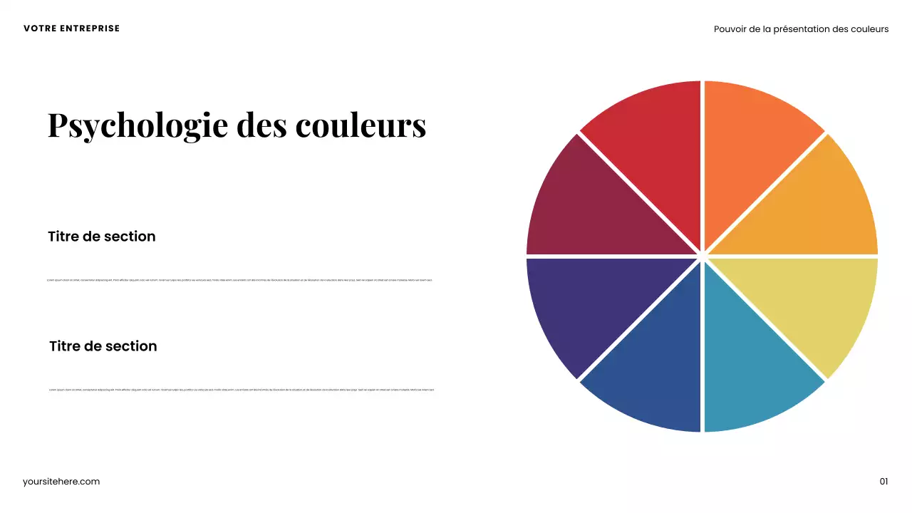 Présentation de design moderne et coloré