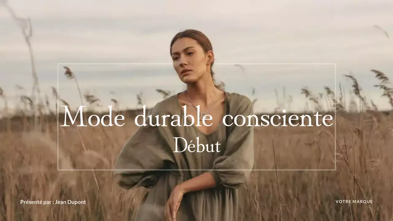 Présentation publicitaire de mode rustique beige