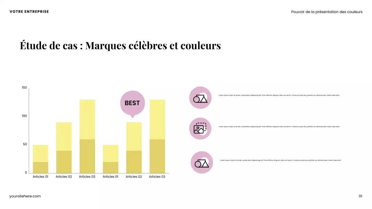 Présentation de design moderne et coloré