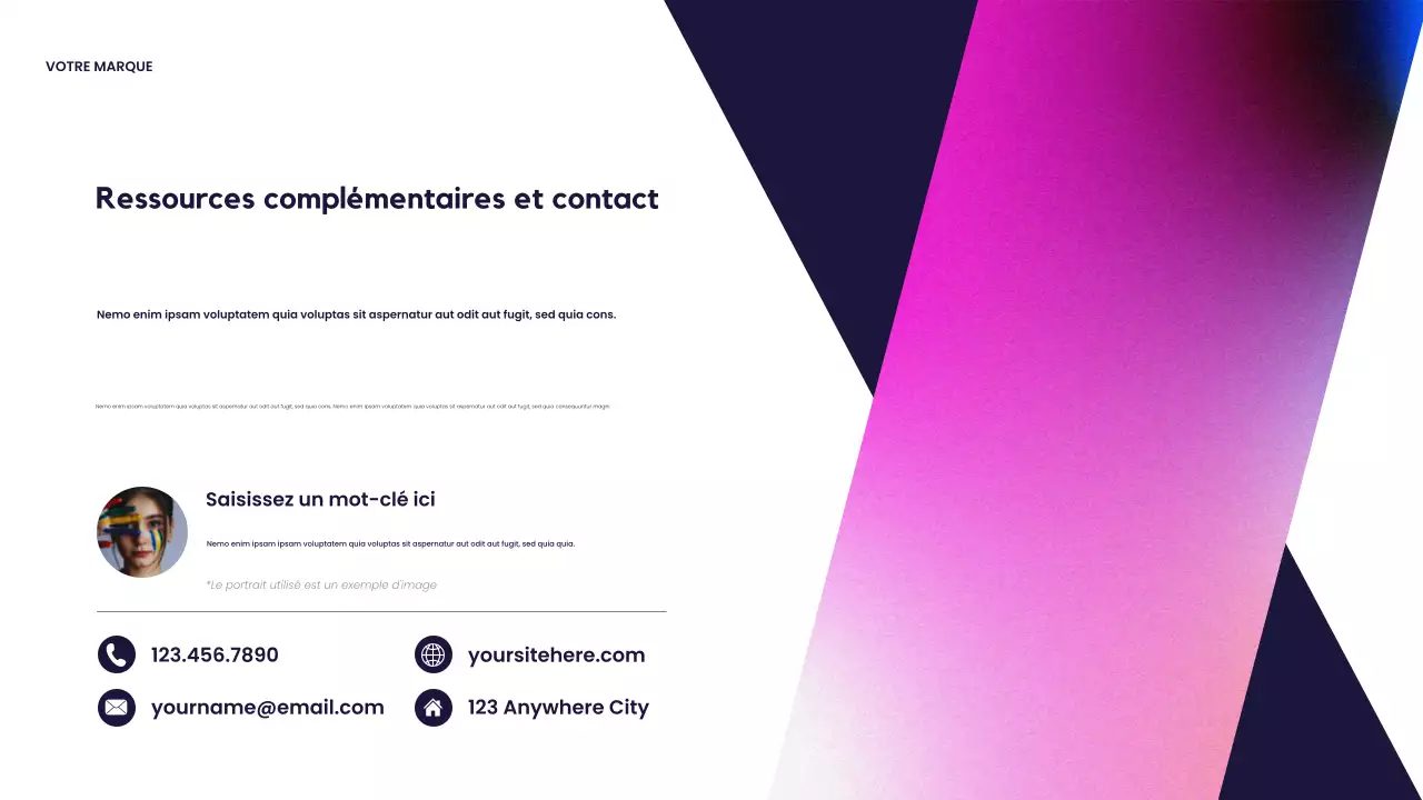 Présentation du design moderne rouge