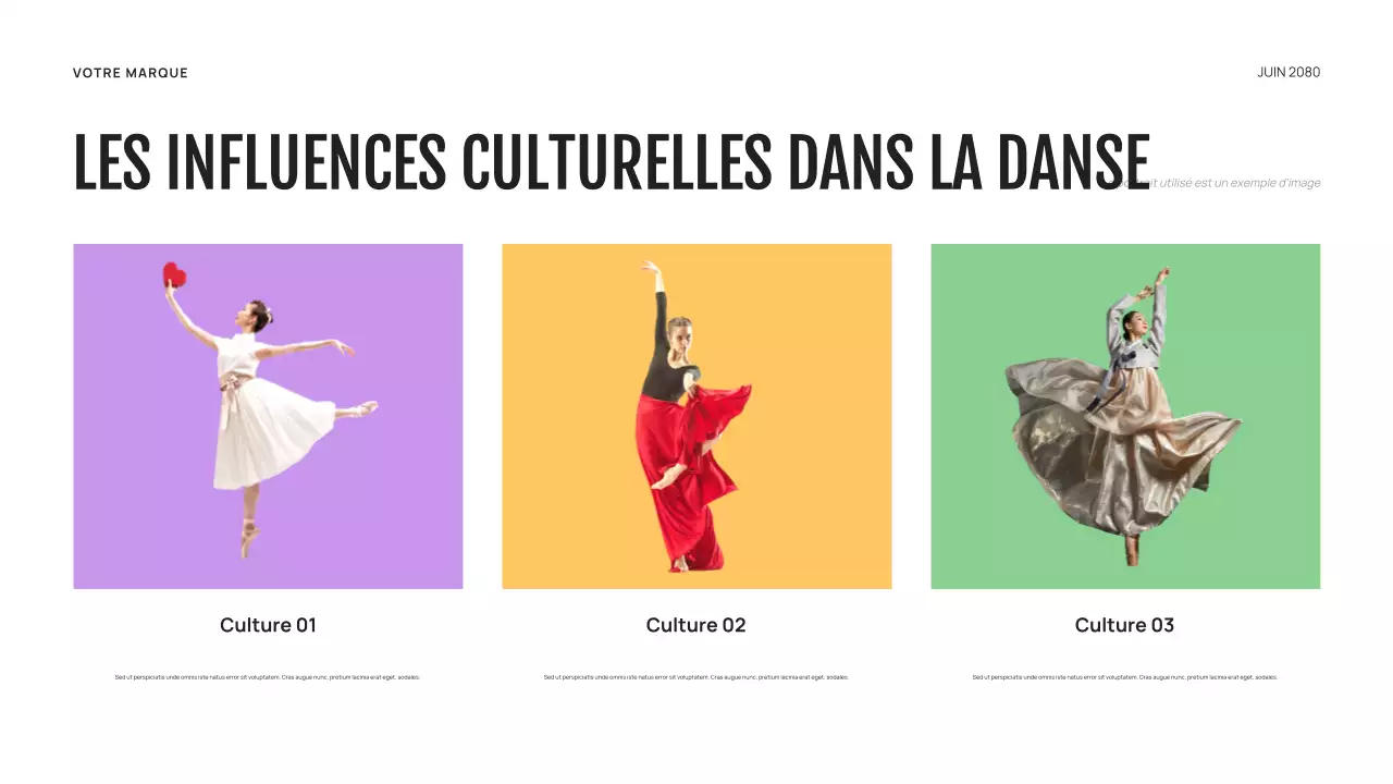 Présentation de danse abstraite violette