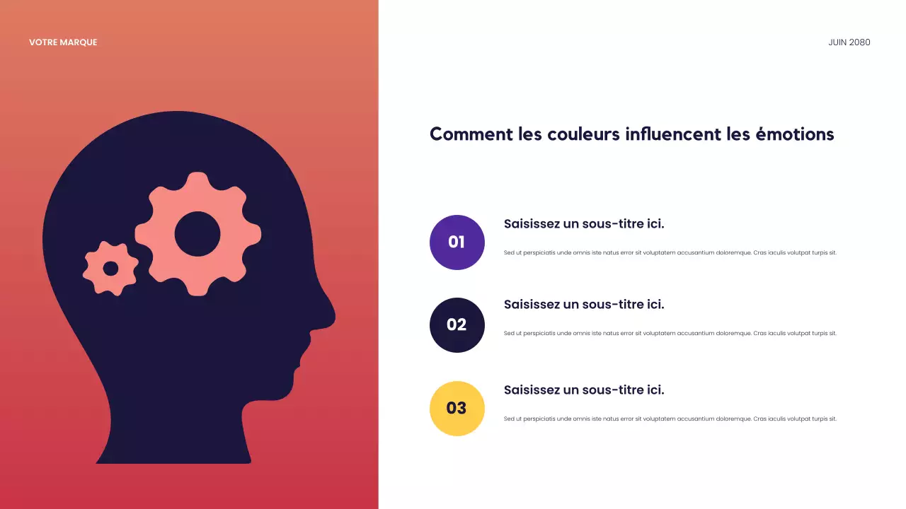 Présentation du design moderne rouge