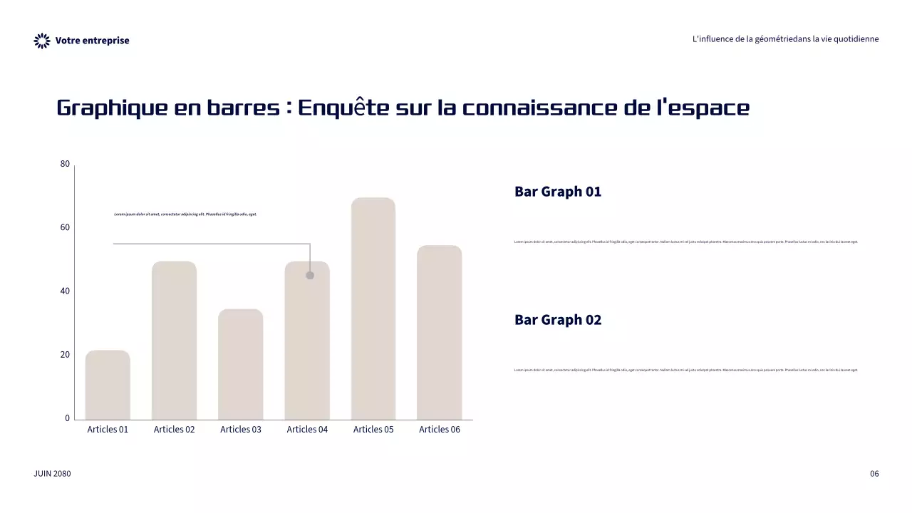 Présentation de l'influence géométrique moderne orange dans la vie quotidienne