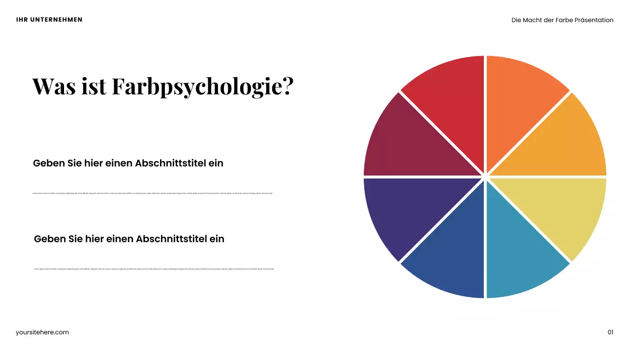 Farbenfrohes modernes Design Präsentation