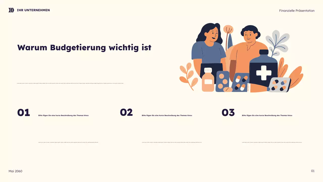 Geometrische Finanzpräsentation der Marine