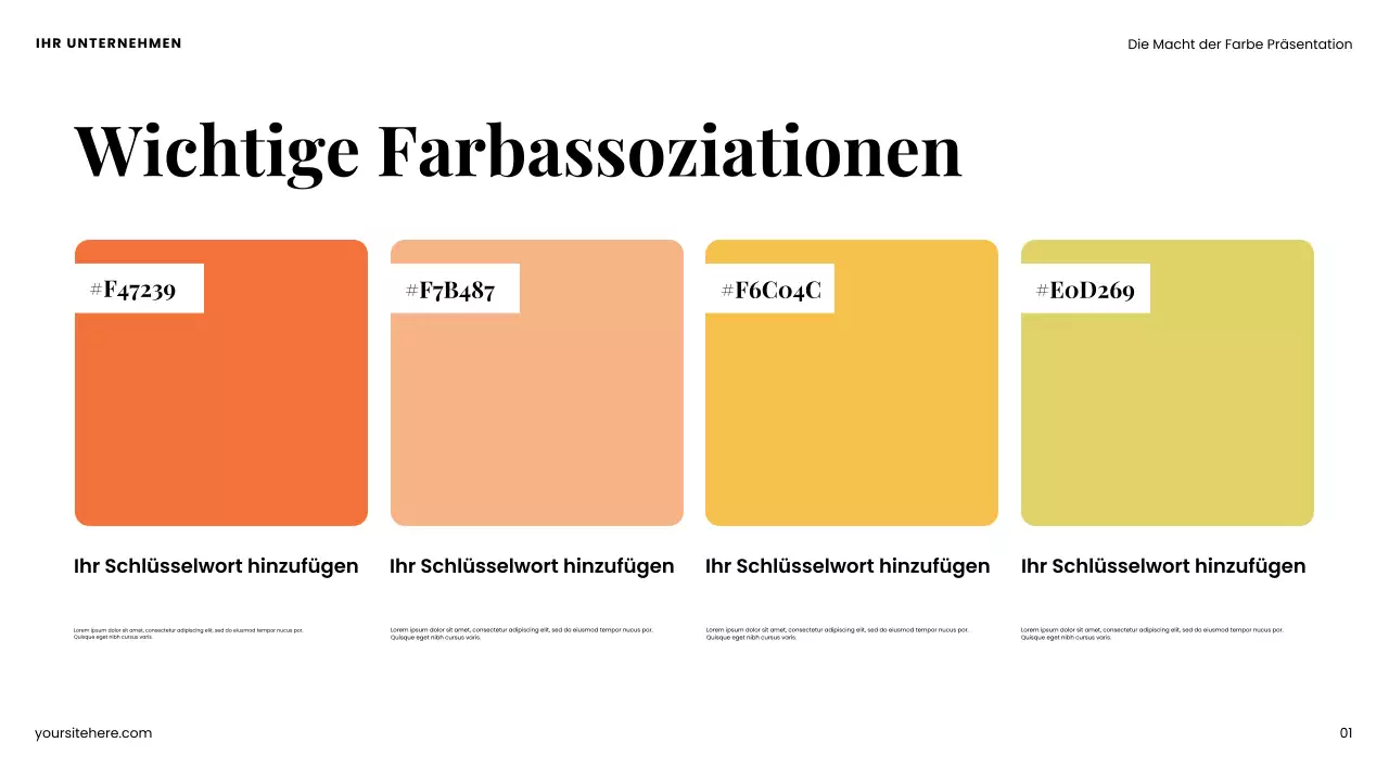 Farbenfrohes modernes Design Präsentation