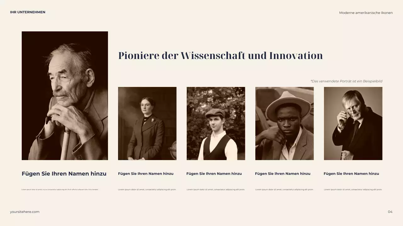 Navy Classic Biografie Präsentation