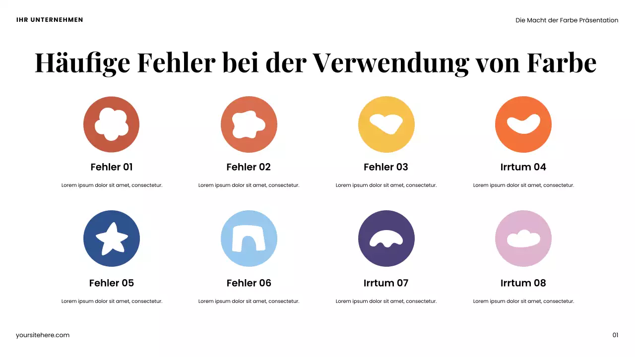 Farbenfrohes modernes Design Präsentation