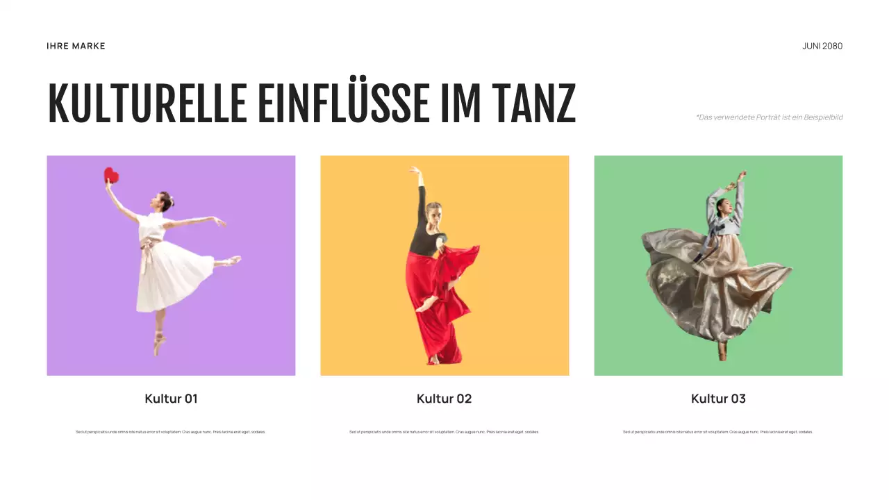 Lila abstrakter Tanz Präsentation