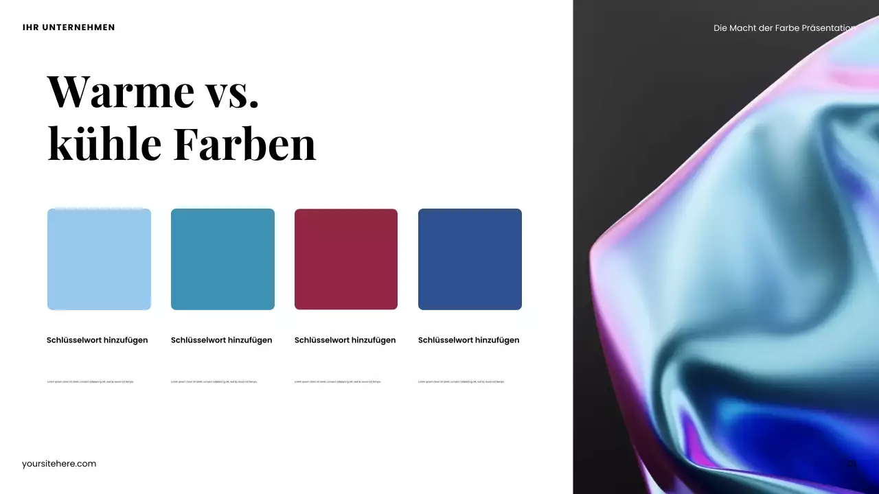 Farbenfrohes modernes Design Präsentation