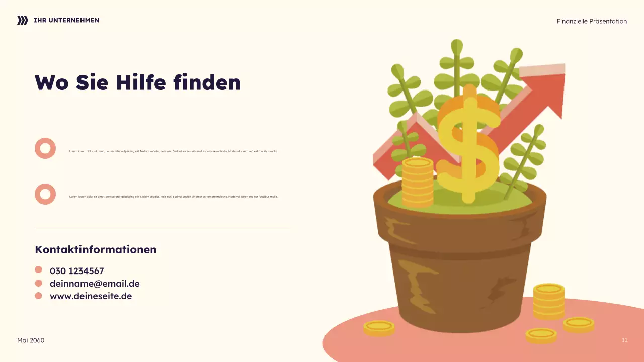 Geometrische Finanzpräsentation der Marine