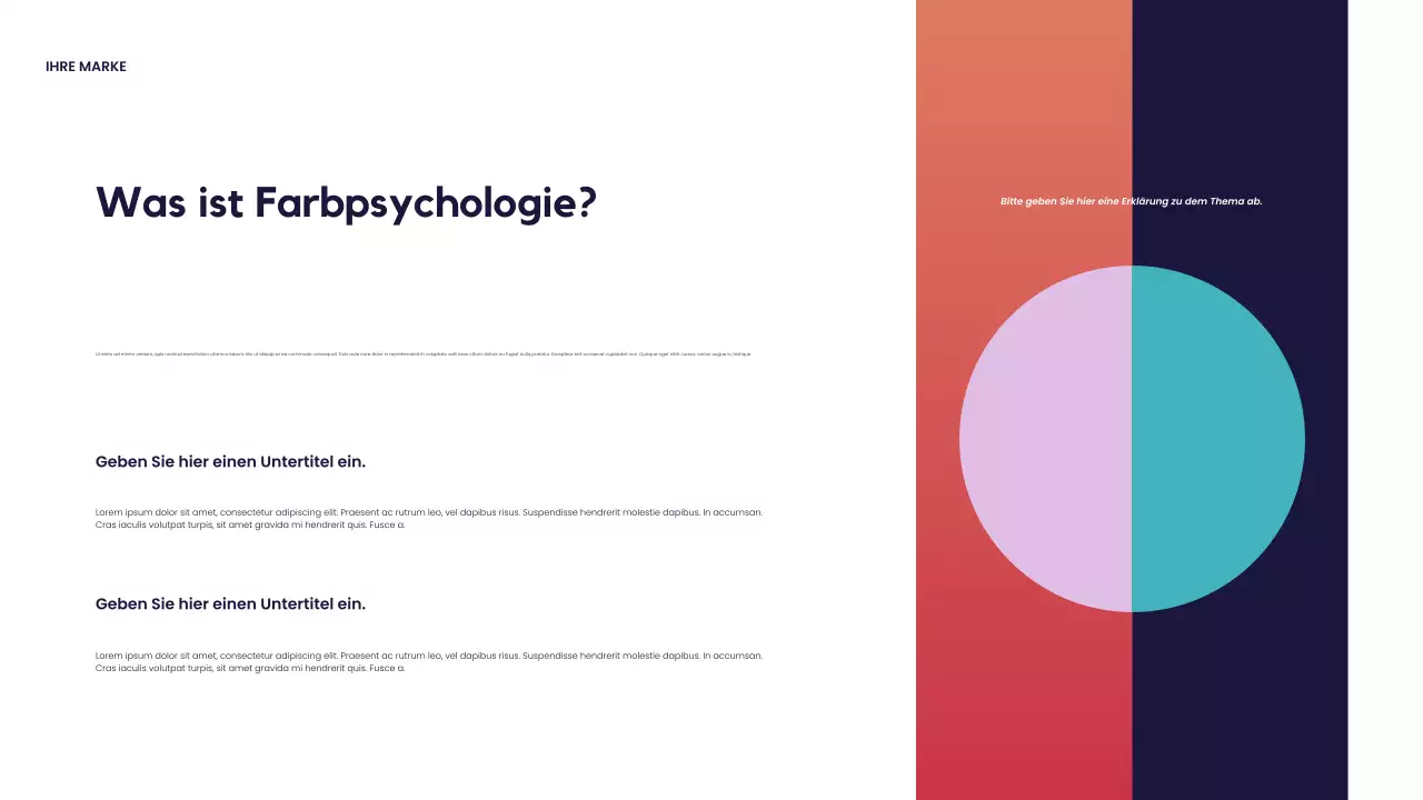 Rote moderne Designpräsentation