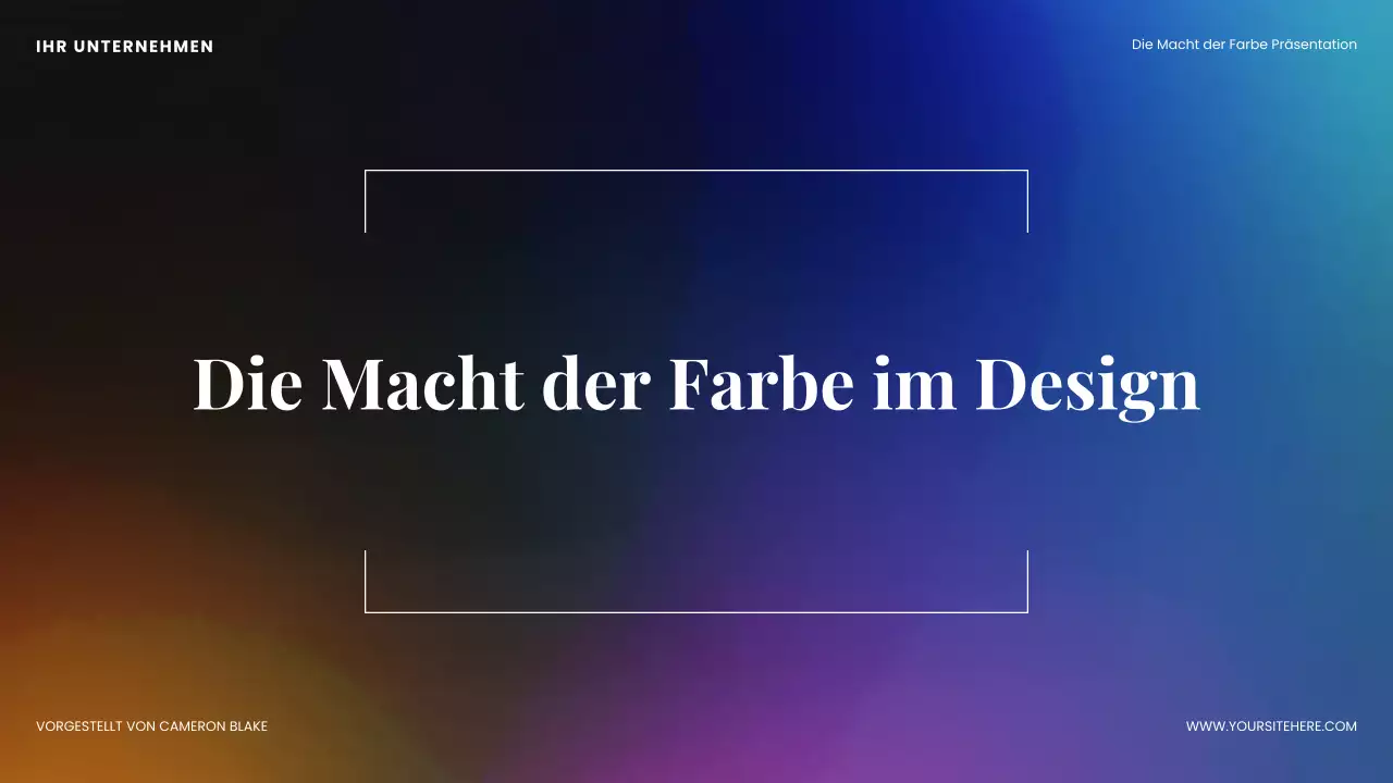 Farbenfrohes modernes Design Präsentation