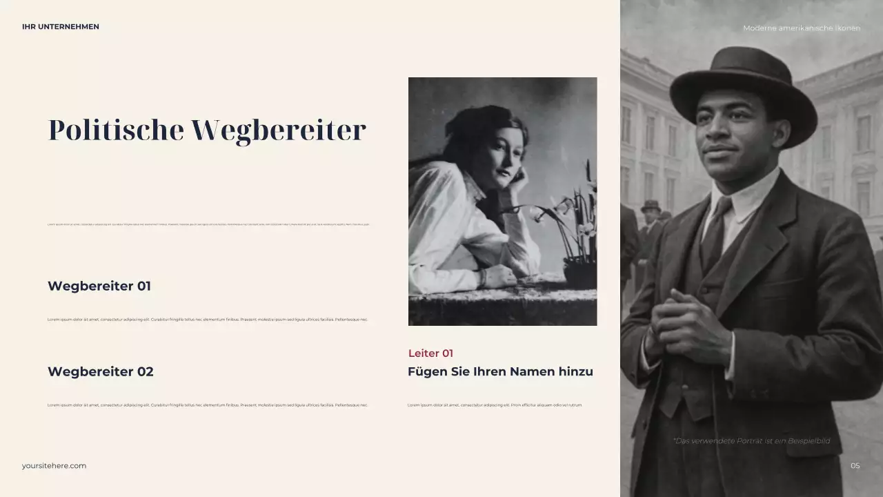 Navy Classic Biografie Präsentation