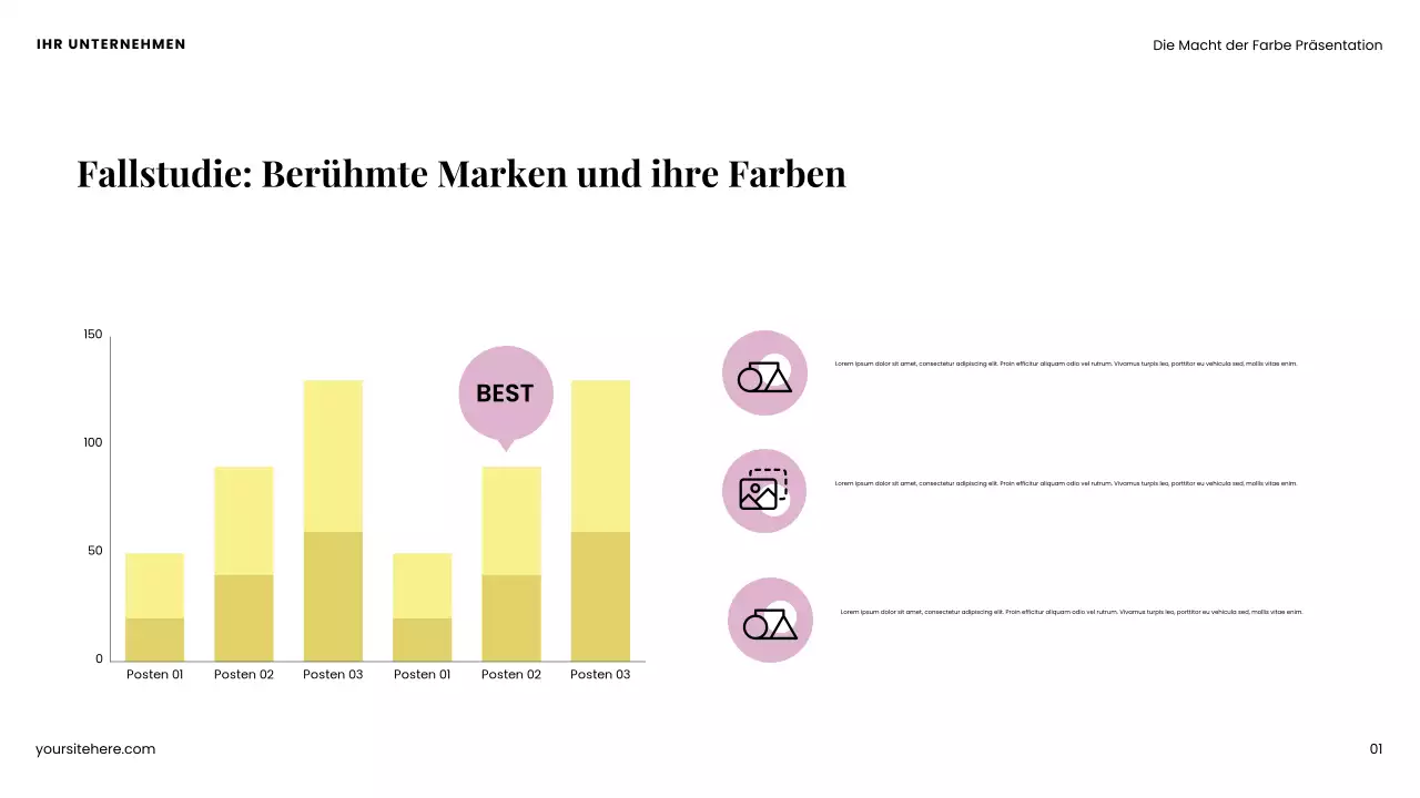 Farbenfrohes modernes Design Präsentation