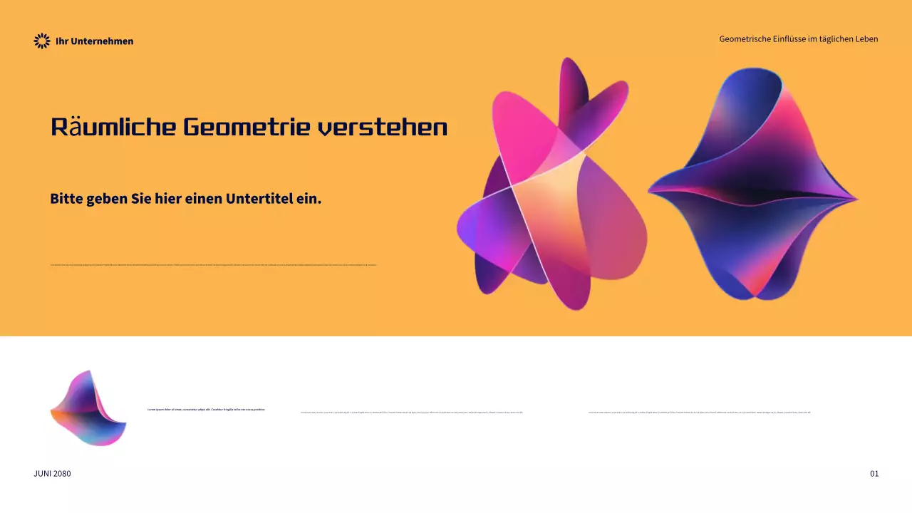 Oranger moderner geometrischer Einfluss im Alltag Präsentation