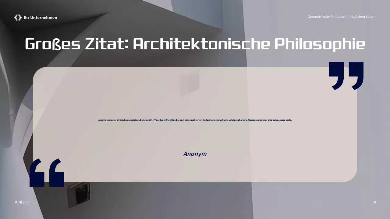 Oranger moderner geometrischer Einfluss im Alltag Präsentation