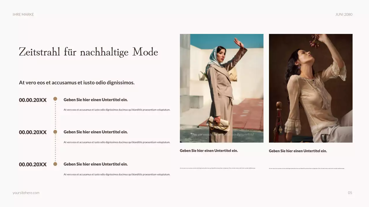 Beige rustikale Modewerbung Präsentation