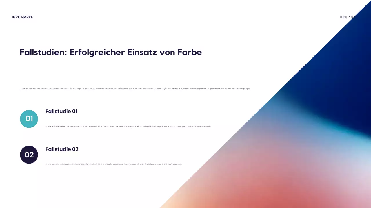 Rote moderne Designpräsentation