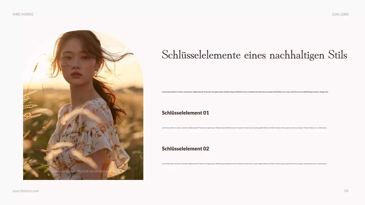 Beige rustikale Modewerbung Präsentation